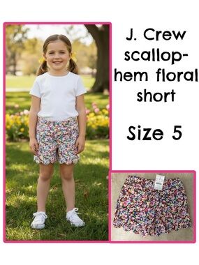 J.Crew scallop-hem floral short